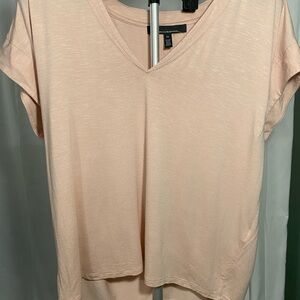 White House Black Market Light Pink V-Neck Tee!